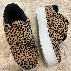 Leopard flat form sneakers from lulus